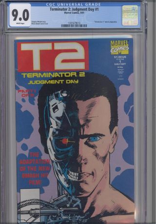 Terminator 2: Judgment Day 1 Cgc 9.  0 1991 Marvel Movie Comic : Frame