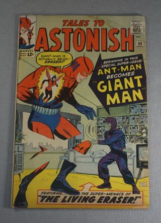Orig.  Nov.  1963 Tales To Astonish No.  49 Comic Book - Ant - Man Becomes Giant Man