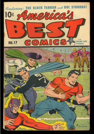 America’s Best Comics 17 (staples Replaced) Black Terror Nedor 1946 Vg