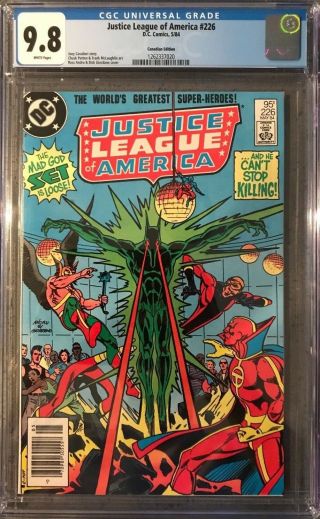 Justice League Of America 226 Cgc 9.  8 Canadian Variant Key Issue L@@k