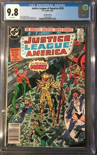 Justice League Of America 229 Cgc 9.  8 Canadian Variant Key Issue L@@k