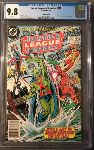 Justice League Of America 228 Cgc 9.  8 Canadian Variant Key Issue L@@k