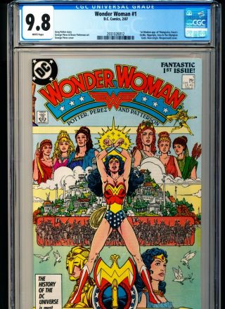 Wonder Woman 1 Cgc 9.  8 Dc 1987 Origin White Pages