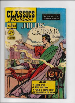 Classics Illustrated 68 Julius Caesar Hrn 70 (0) Vf - Or Better