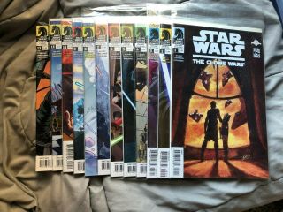 Star Wars The Clone Wars Complete Set 1 - 12 (dark Horse Comics) Near,  More