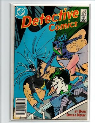 Detective Comics 570 Newsstand - Batman Joker - Catwoman - Alan Davis - Vf/nm