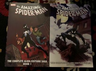 Spider - Man Complete Alien Costume Saga Book 1 & 2 Marvel Comics