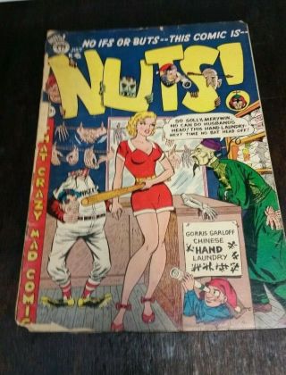 Rare Marilyn Monroe / Dimaggio Cover Nuts 3 July 1954 Comic Book Mad Knocko
