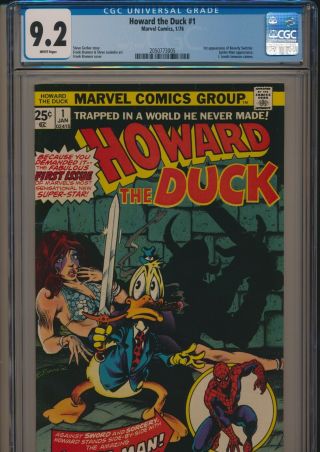 Marvel Comics Howard The Duck 1 1976 Cgc 9.  2 White Pages 1st Beverly Switzler