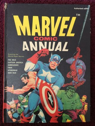 1969 Marvel Comic Annual Hulk Captain America Submariner Thor Spiderman Iron Man