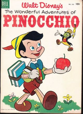 Four Color.  545 1954 Dell - Wonderful Adventures Of Pinocchio 
