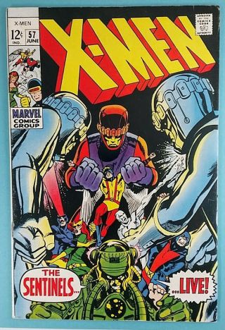 X - Men 57 | June 1969 | The Sentinels | Neal Adams Cover | Silver Age Marvel