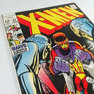 X - MEN 57 | JUNE 1969 | THE SENTINELS | NEAL ADAMS COVER | SILVER AGE MARVEL 3