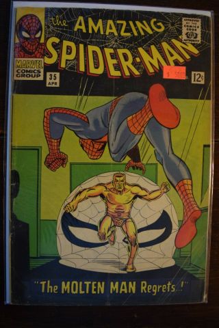 The Spider - Man 35 (apr 1966,  Marvel) Kirby Cover