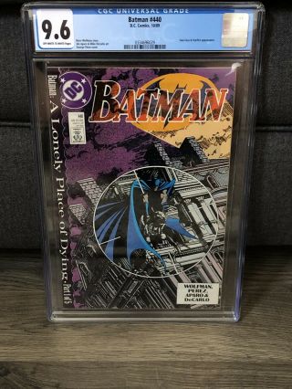 Batman 440 Cgc Slab 9.  6 With A Two - Face And Starfire App,  1989