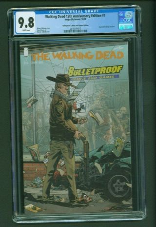 Walking Dead 15th Anniversary Edition 1 Cgc 9.  8 Bulletproof Comics Edition Cover