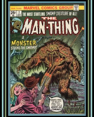 Man - Thing 7 (1974 Series) The Old Die Young Marvel Comics Very Fine (vf 8.  0)