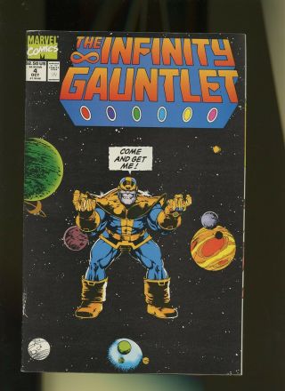 Infinity Gauntlet 4 Fn/vf 7.  0 1 Book (of 6) Marvel Thanos,  Avengers,  Death