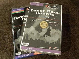 100 Bcw Silver Age Resealable Thick Comic Book Bags And Boards - Acid