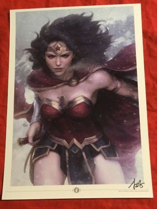Wonder Woman Diana Prince Art Print Hand - Signed By Stanley Artgerm Lau