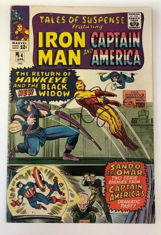 Tales Of Suspense 64 Marvel Comics 1965 Early Black Widow & Hawkeye Iron Man Fn
