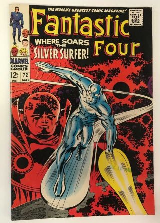 The Fantastic Four 72 Marvel Comics 1968 Jack Kirby Silver Surfer Classic Cover