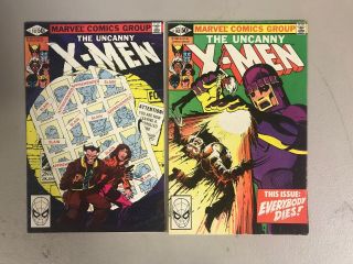 Uncanny X - Men (1st Series) 141 & 142 1981 Fn/vf 7.  0