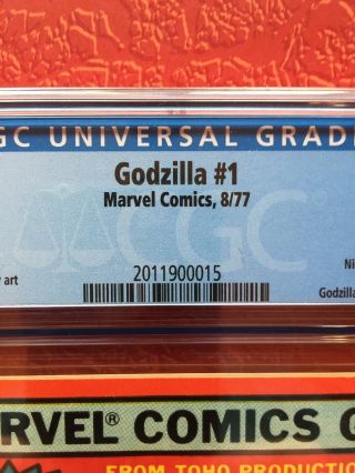 Godzilla 1 (Aug 1977,  Marvel) CGC 9.  6 White Pages 3