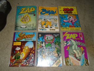 Zap Comics 1 - 12 Complete Set Early Prints R Crumb Underground Comics