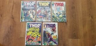 Thor 136 - 140 5 Comics Marvel Bronze Age