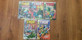 Thor 187 - 191 5 Comics 1971 Marvel Bronze Age