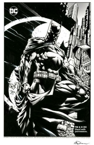 Batman Art Signed David Finch & Marc Deering W/ 