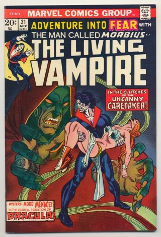 Fear 21 (1974) Very Fine/near (9.  0) Marvel Bronze Age Morbius