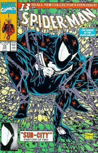 Marvel Spider - Man 13 Comic Todd Mcfarlane Black Symbiote Suit 1991 Vf/nm