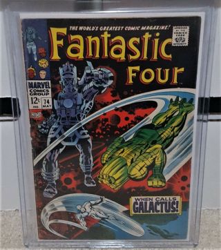 Fantastic Four 74 (1968) Vg,  4.  5 - Galactus & Silver Surfer Stan Lee/jack Kirby