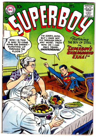 Superboy 59 In Fn,  A 1957 Golden Age Dc Comic 1st Luthor In Superboy
