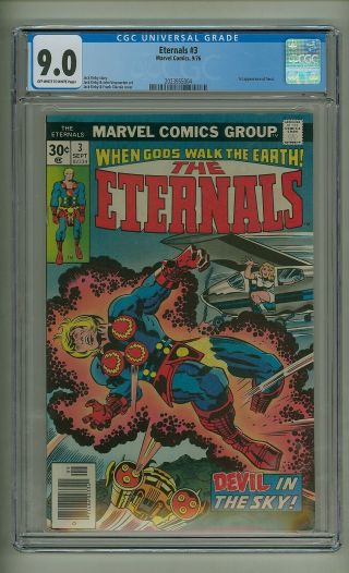 Eternals 3 (cgc 9.  0) White Pages; 1st App.  Sersi; Kirby; Marvel; 1976 (c 24139)