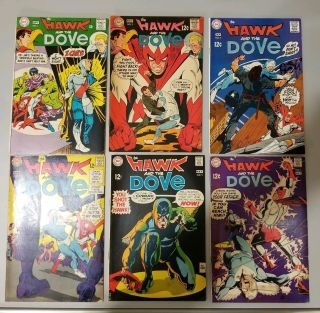 Hawk And Dove 1 - 6 1968/69 Series.  Avg.  Vg,  To Fn.  Complete Set