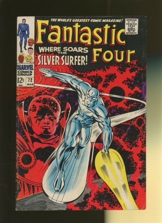 Fantastic Four 72 Vg 3.  5 1 Book Where Soars The Silver Surfer By Lee & Kirby