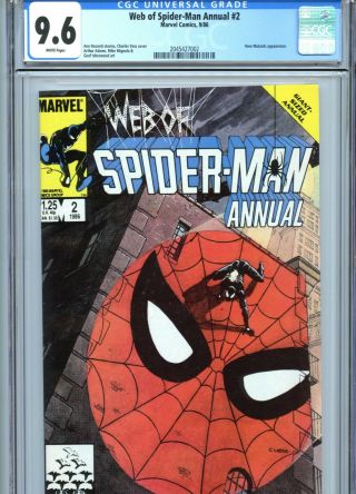Web Of Spider - Man Annual 2 Cgc 9.  6 White Pages Marvel Comics 1986