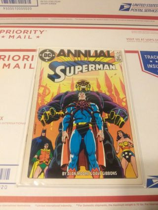 Superman Annual 11 Comic Dc 1985 1st Black Mercy Batman Alan Moore Dave Gibbons
