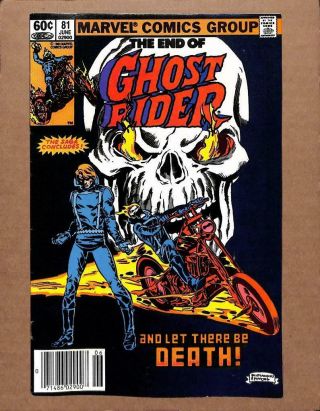 Ghost Rider 81 - Near 9.  0 Nm - Death Of Ghost Rider Marvel Comics