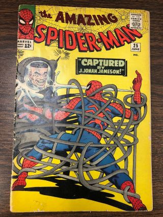 The Spider - Man 25 Marvel 1965 1st Cameo Of Mary Jane Watson 1st Smythe