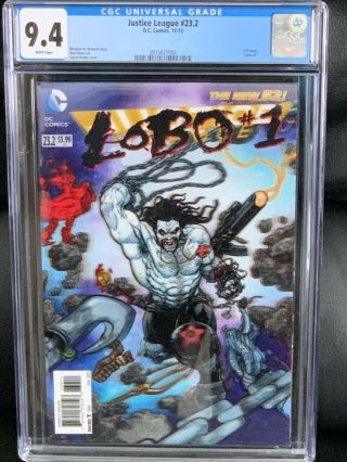 Justice League 23.  2 Lobo 1 Cgc 9.  4 Dc 3d Lenticular Cover Just Back From Cgc
