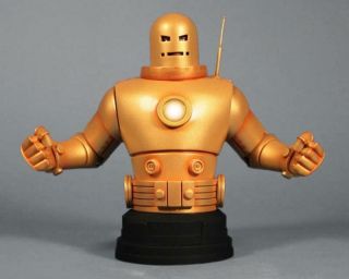 Gentle Giant Marvel Iron Man Mark 2 Avengers 7.  5 " Gold Mini Bust Le 299/300