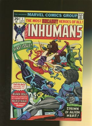 Inhumans 1 Vf 7.  5 1 Book Spawn Of Alien Heat By Doug Moench & George Perez