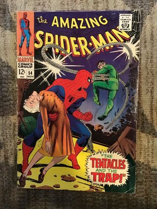 Spider - Man 54 (nov 1967,  Marvel) Doc Ock Cover