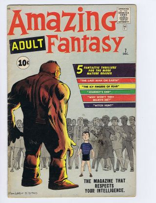 Adult Fantasy 7 (g, ) 1961 Marvel Comics Lee Ditko Atlas Sci Fi (c 24222