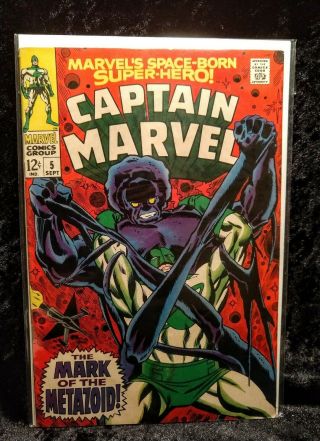 Captain Marvel 5 (vol.  1) Vf 8.  0 Silver Age September 1968