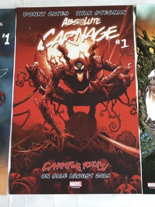 SDCC 2019 Avengers Endgame Promo Posters Carnage Spider - Man X - Men 4